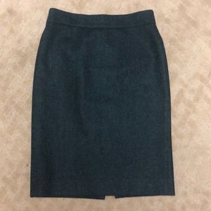 J.crew Navy/Green Tweed No. 2 Pencil Skirt